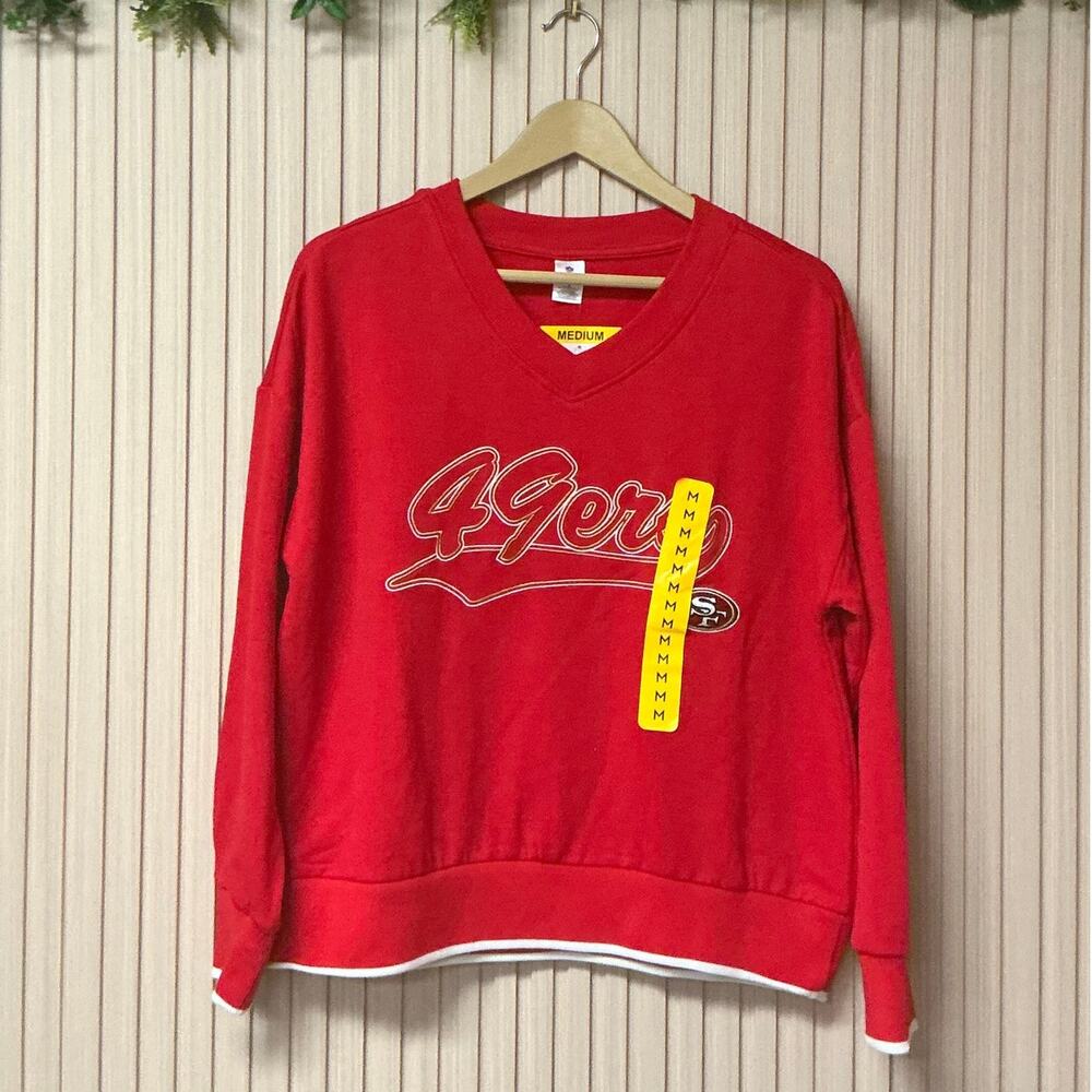 Team Apparel NFL Long Sleeve Pullover Women's Sleepwear Red Size M
